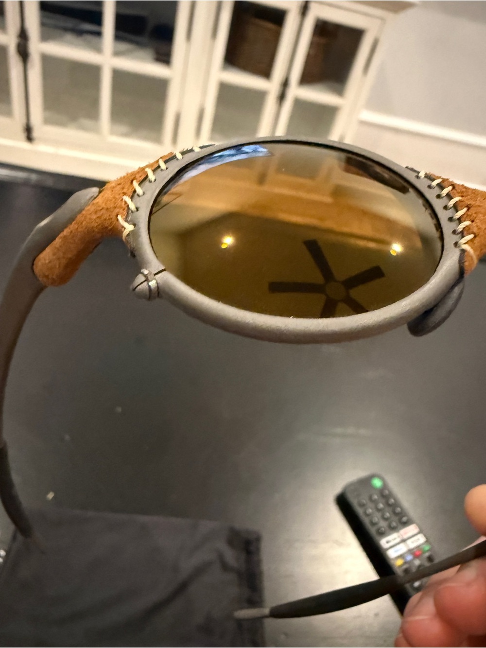 New Vintage Oakley X Metal Mars Leather Gold Iridium Lens Serial M*014011 - Picture 7 of 9